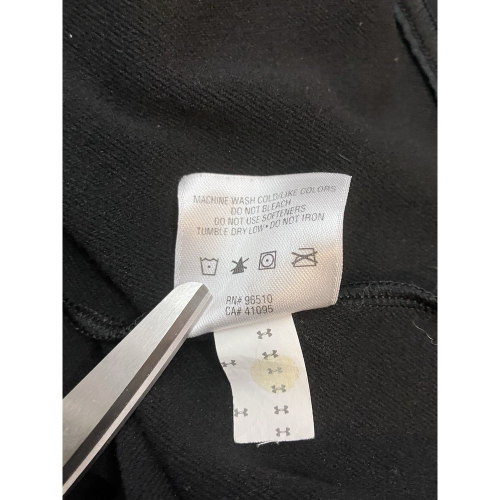 Under Armour Cold Gear Mock Neck Shirt Size 2XL Black Compression Long Sleeve - Picture 9 of 9